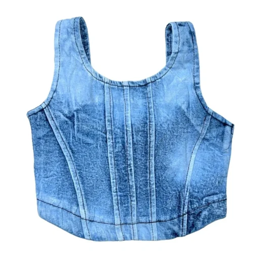 FLOWERS BY ZOE Tops-DENIM TANK TOP
