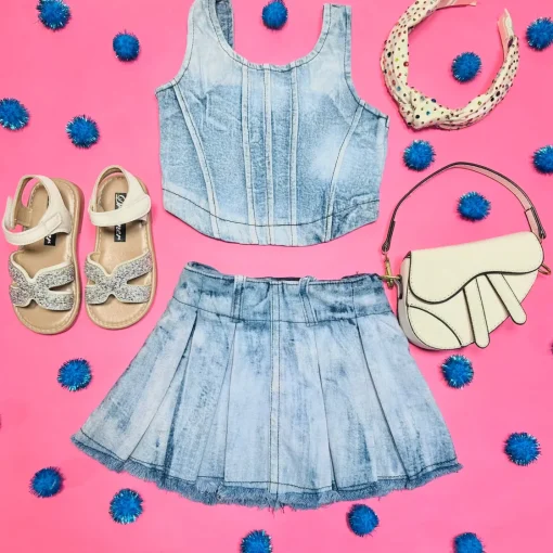 FLOWERS BY ZOE Tops-DENIM TANK TOP