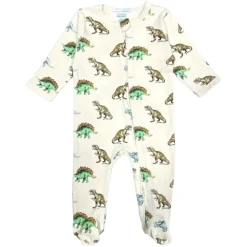 BOY BABY STEPS Footies / Pajamas | Dinosaurs-DINOSAUR ZIP FOOTIE