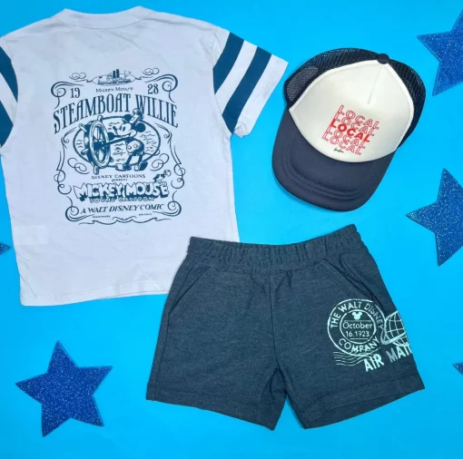 BOY CHASER KIDS Bottoms | Cartoon Characters-DISNEY'S MICKEY AIRMAIL SHORTS