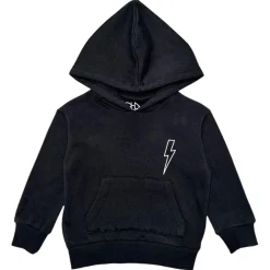 BOY CHASER KIDS Outerwear | Lightning Bolt-DISTRESSED LIGHTNING BOLT HOODIE