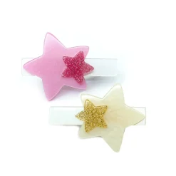 LILIES u0026 ROSES Clips / Headbands | Stars-DOUBLE STARS ALLIGATOR CLIPS