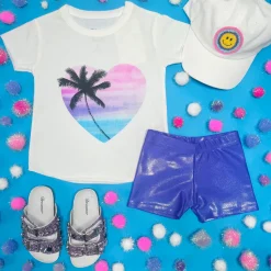 DORI CREATIONS Bottoms | Camp Outfits-ELECTRIC METALLIC BIKER SHORTS
