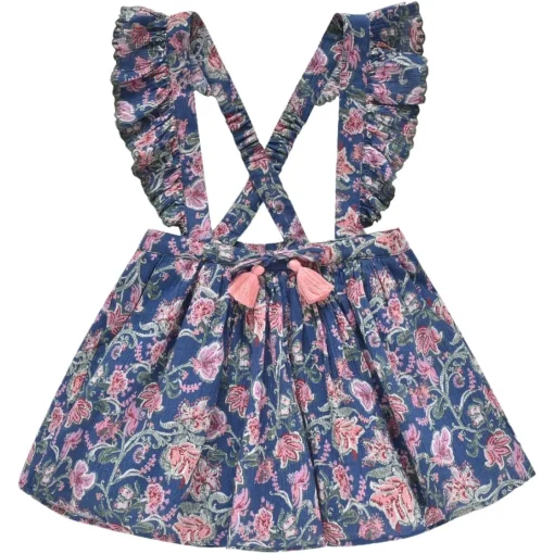 LOUISE MISHA KIDS Bottoms | Spring Florals-ELEONOR WILD FLOWERS SKIRT W/ SUSPENDERS