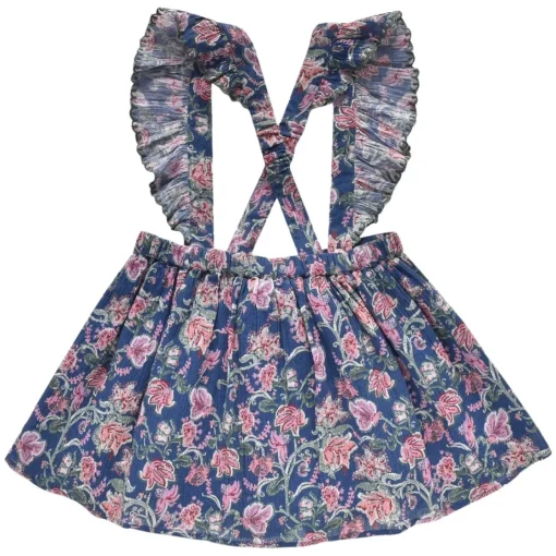 LOUISE MISHA KIDS Bottoms | Spring Florals-ELEONOR WILD FLOWERS SKIRT W/ SUSPENDERS