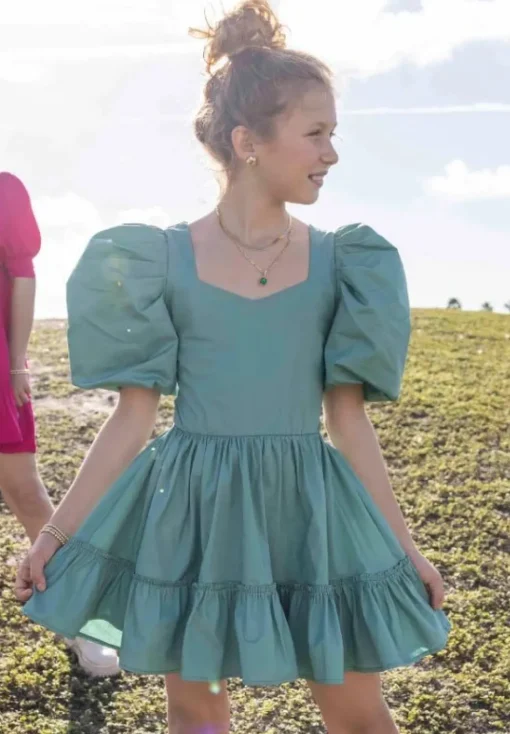 LITTLE PEIXOTO Dresses-EUCALYPTUS LOGAN DRESS