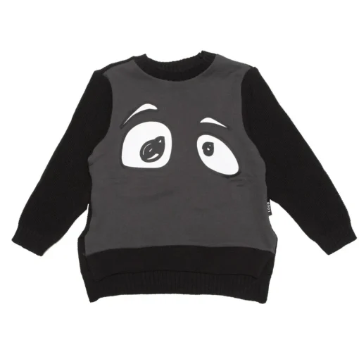 BOY LOUD APPAREL Outerwear-EYES KNITTED SWEATSHIRT