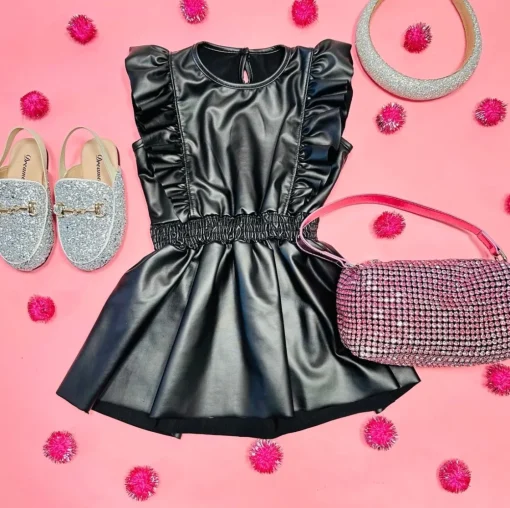 T2LOVE Dresses-FAUX LEATHER DRESS