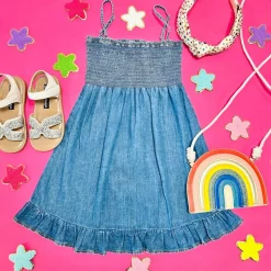 PQ KIDS Swim | Dresses-FIOLA DENIM DRESS