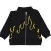 BOY CHASER KIDS Outerwear-FLAMES ZIP UP HOODIE