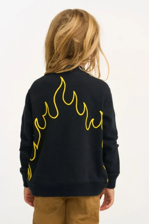 BOY CHASER KIDS Outerwear-FLAMES ZIP UP HOODIE