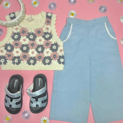 LOUISE MISHA KIDS Bottoms-FLOR CHAMBRAY PANTS