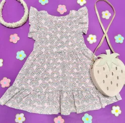 HUXBABY Dresses | Dresses-FLOWER BOW FRILL DRESS
