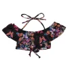 SUBMARINE SWIMWEAR Tops | Butterflies-FLY AWAY BUTTERFLY RUFFLE CROP TOP
