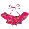SUBMARINE SWIMWEAR Tops | Butterflies-FLY AWAY BUTTERFLY RUFFLE CROP TOP