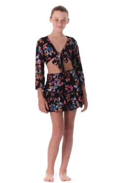 SUBMARINE SWIMWEAR Tops | Butterflies-FLY AWAY BUTTERFLY WRAP TOP