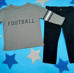 BOY CHASER KIDS Tops | Sports Theme-FOOTBALL LONG SLEEVE TSHIRT