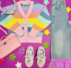 MINI DREAMERS Outerwear | Rainbow-GIA RAINBOW CARDIGAN