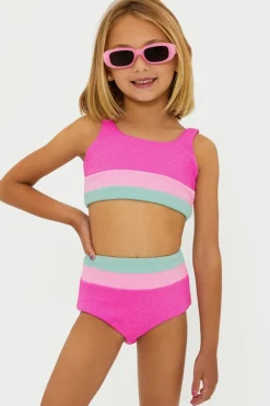 BEACH RIOT KIDS Swim-GLITTER BLOSSOM LITTLE MACKENZIE & HEDIE TWO PIECE BIKINI SET