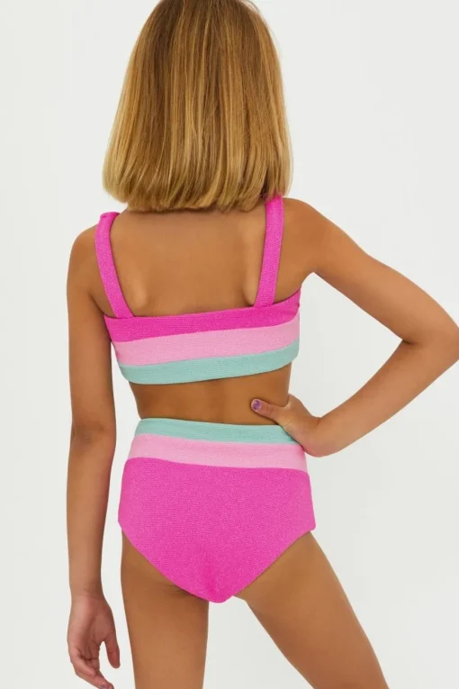 BEACH RIOT KIDS Swim-GLITTER BLOSSOM LITTLE MACKENZIE & HEDIE TWO PIECE BIKINI SET