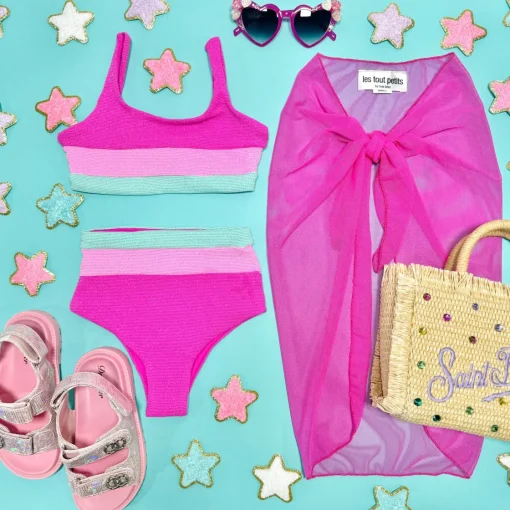 BEACH RIOT KIDS Swim-GLITTER BLOSSOM LITTLE MACKENZIE & HEDIE TWO PIECE BIKINI SET