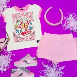 ROCK YOUR BABY Bottoms | Bottoms-GLITTER RUFFLE SHORTS