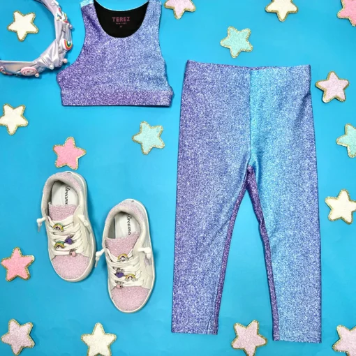 TEREZ Bottoms-GLITTER UNICORN LEGGINGS