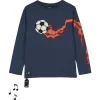 BOY YPORQUE Tops-GOAL SOCCER LONG SLEEVE SOUND TSHIRT (PLAYS MUSIC)