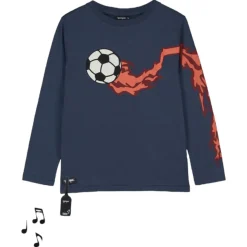 BOY YPORQUE Tops-GOAL SOCCER LONG SLEEVE SOUND TSHIRT (PLAYS MUSIC)