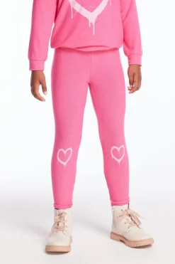 CHASER KIDS Bottoms | Hearts-GRAFFITI HEART LEGGINGS