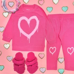 CHASER KIDS Bottoms | Hearts-GRAFFITI HEART LEGGINGS