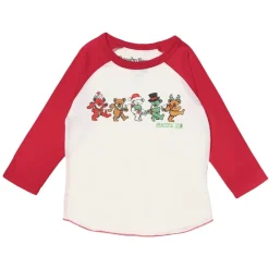 BOY ROWDY SPROUT Tops | Tops-GRATEFUL DEAD CHRISTMAS LONG SLEEVE RAGLAN TSHIRT
