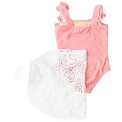 SHADE CRITTERS Bottoms | Swim-H20 HULA ONE PIECE SWIMSUIT W/ LACE SKIRT SET