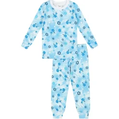 BOY ESME Footies / Pajamas | Pajamas-HANUKKAH DREIDEL LONG SLEEVE PJS BOYS