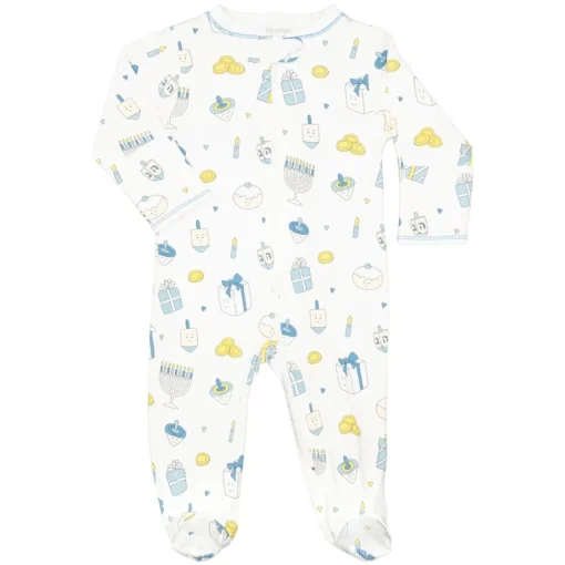 BOY NOOMIE Footies / Pajamas | Footies / Pajamas-HANUKKAH ZIP FOOTIE (UNISEX)