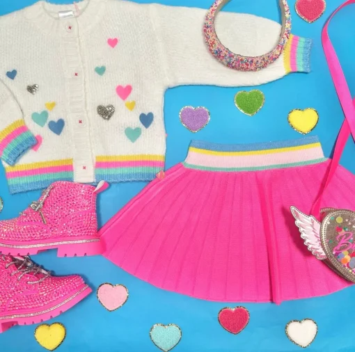 BILLIEBLUSH Outerwear | Hearts-HEART KNIT CARDIGAN