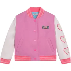 BILLIEBLUSH Outerwear | Hearts-HEARTS PLEATHER VARSITY JACKET