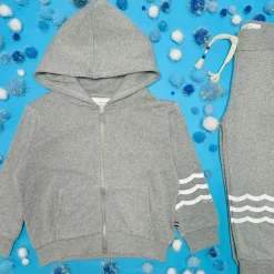 BOY SOL ANGELES KIDS Outerwear-HEATHER WAVES ZIP UP HOODIE