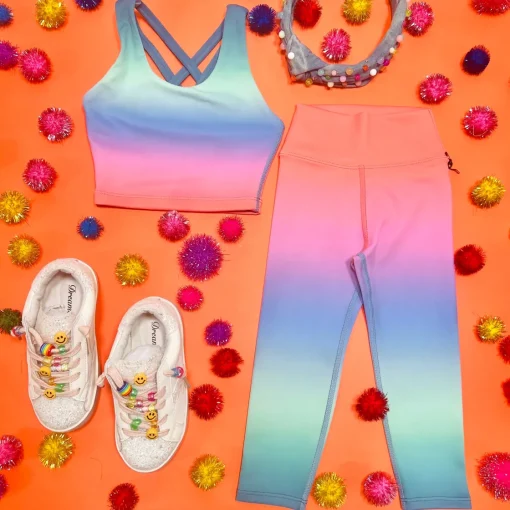 BEACH RIOT KIDS Tops-HIGH TIDE OMBRÉ LITTLE CLEMENTINE TOP