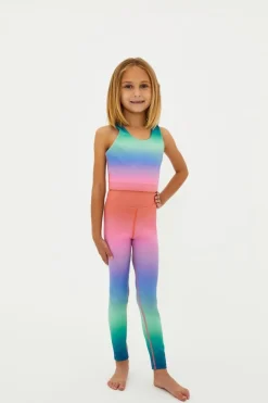 BEACH RIOT KIDS Bottoms-HIGH TIDE OMBRÉ LITTLE PEPPA LEGGINGS