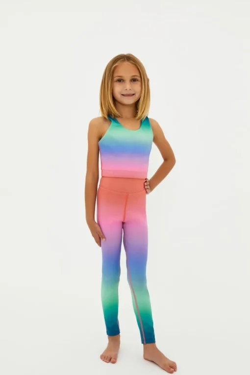 BEACH RIOT KIDS Bottoms-HIGH TIDE OMBRÉ LITTLE PEPPA LEGGINGS