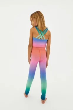 BEACH RIOT KIDS Bottoms-HIGH TIDE OMBRÉ LITTLE PEPPA LEGGINGS