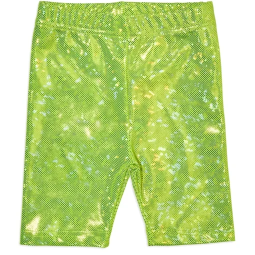 PETITE HAILEY Bottoms | Bottoms-HOLOGRAPHIC BIKER SHORTS