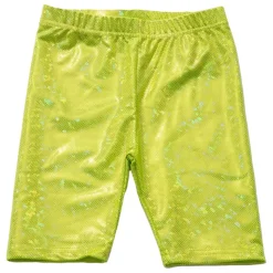 PETITE HAILEY Bottoms | Bottoms-HOLOGRAPHIC BIKER SHORTS