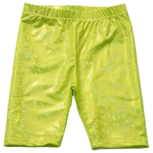 PETITE HAILEY Bottoms | Bottoms-HOLOGRAPHIC BIKER SHORTS