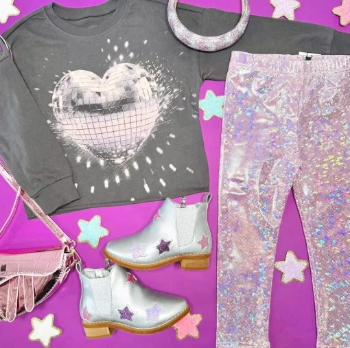 PETITE HAILEY Bottoms | Bottoms-HOLOGRAPHIC LEGGINGS
