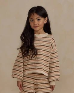 RYLEE + CRU Bottoms | Bottoms-HONEYCOMB STRIPE KNIT PANTS