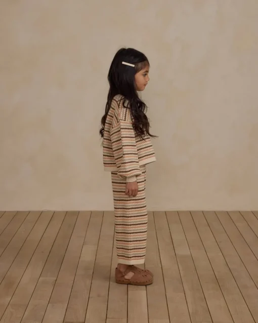 RYLEE + CRU Bottoms | Bottoms-HONEYCOMB STRIPE KNIT PANTS