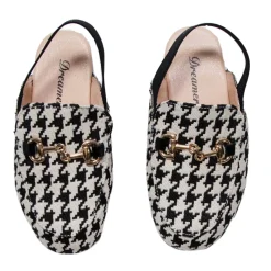MINI DREAMERS Shoes-HOUNDSTOOTH SLINGBACK SHOES