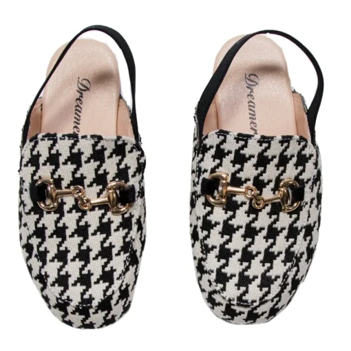 MINI DREAMERS Shoes-HOUNDSTOOTH SLINGBACK SHOES